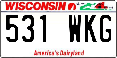 WI license plate 531WKG