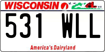 WI license plate 531WLL
