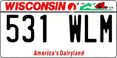 WI license plate 531WLM