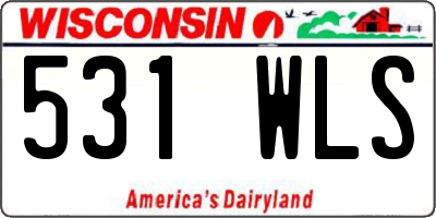 WI license plate 531WLS
