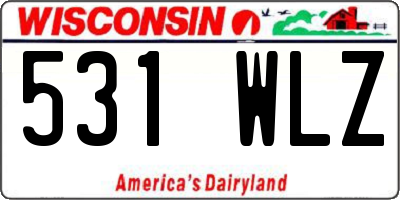 WI license plate 531WLZ