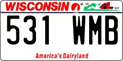 WI license plate 531WMB