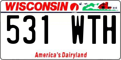 WI license plate 531WTH
