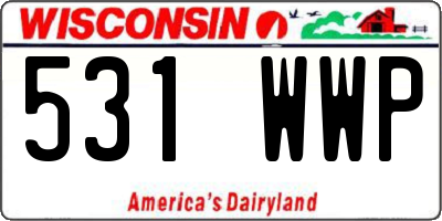WI license plate 531WWP