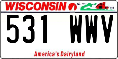 WI license plate 531WWV