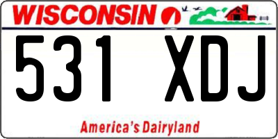 WI license plate 531XDJ