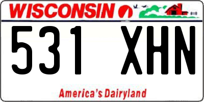 WI license plate 531XHN