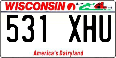 WI license plate 531XHU