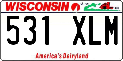 WI license plate 531XLM