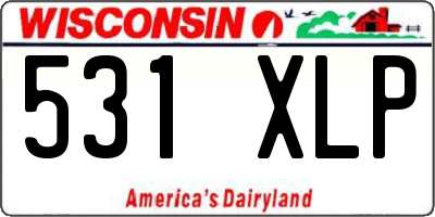 WI license plate 531XLP