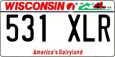 WI license plate 531XLR