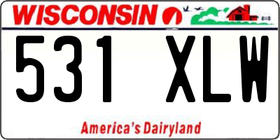 WI license plate 531XLW