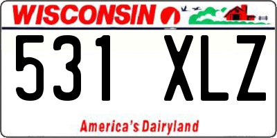 WI license plate 531XLZ