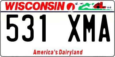 WI license plate 531XMA