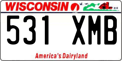 WI license plate 531XMB