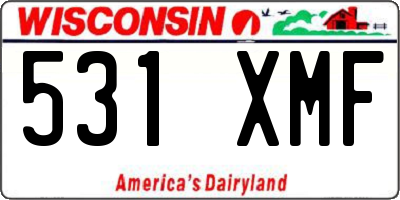 WI license plate 531XMF