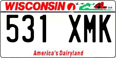 WI license plate 531XMK