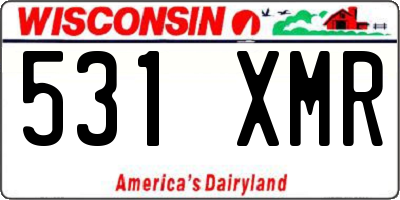 WI license plate 531XMR