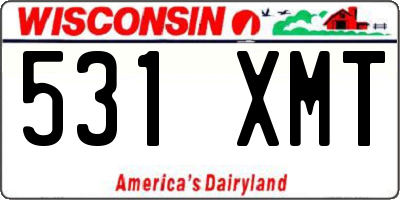 WI license plate 531XMT