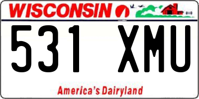WI license plate 531XMU