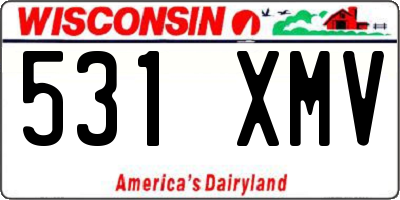 WI license plate 531XMV