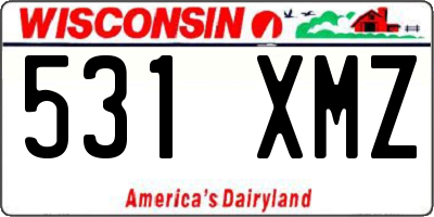 WI license plate 531XMZ