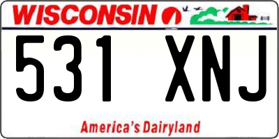 WI license plate 531XNJ