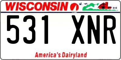 WI license plate 531XNR