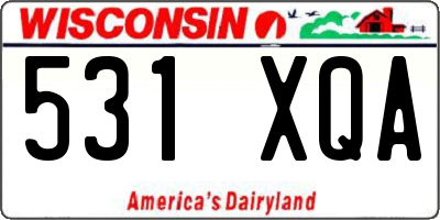 WI license plate 531XQA