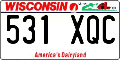 WI license plate 531XQC