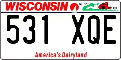 WI license plate 531XQE
