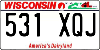 WI license plate 531XQJ