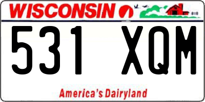 WI license plate 531XQM