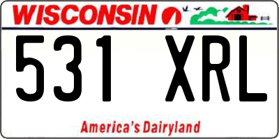 WI license plate 531XRL