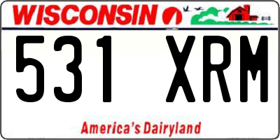 WI license plate 531XRM