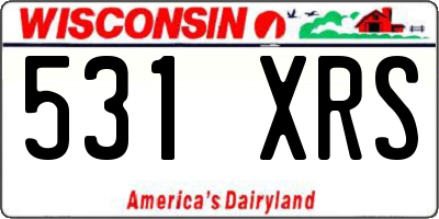 WI license plate 531XRS