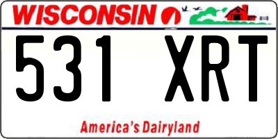 WI license plate 531XRT