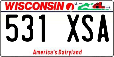 WI license plate 531XSA
