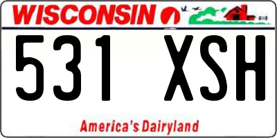 WI license plate 531XSH