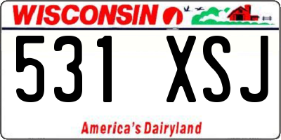 WI license plate 531XSJ