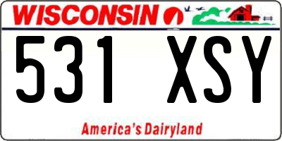 WI license plate 531XSY