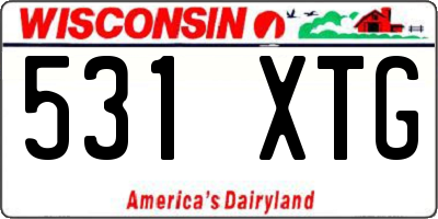 WI license plate 531XTG