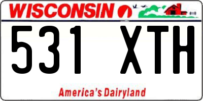 WI license plate 531XTH