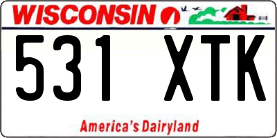 WI license plate 531XTK