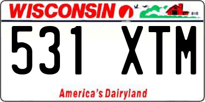 WI license plate 531XTM