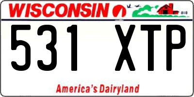 WI license plate 531XTP