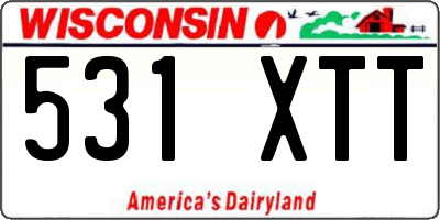 WI license plate 531XTT