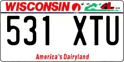 WI license plate 531XTU