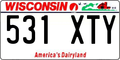 WI license plate 531XTY