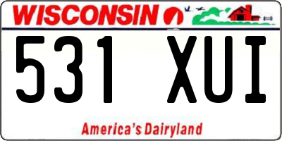 WI license plate 531XUI